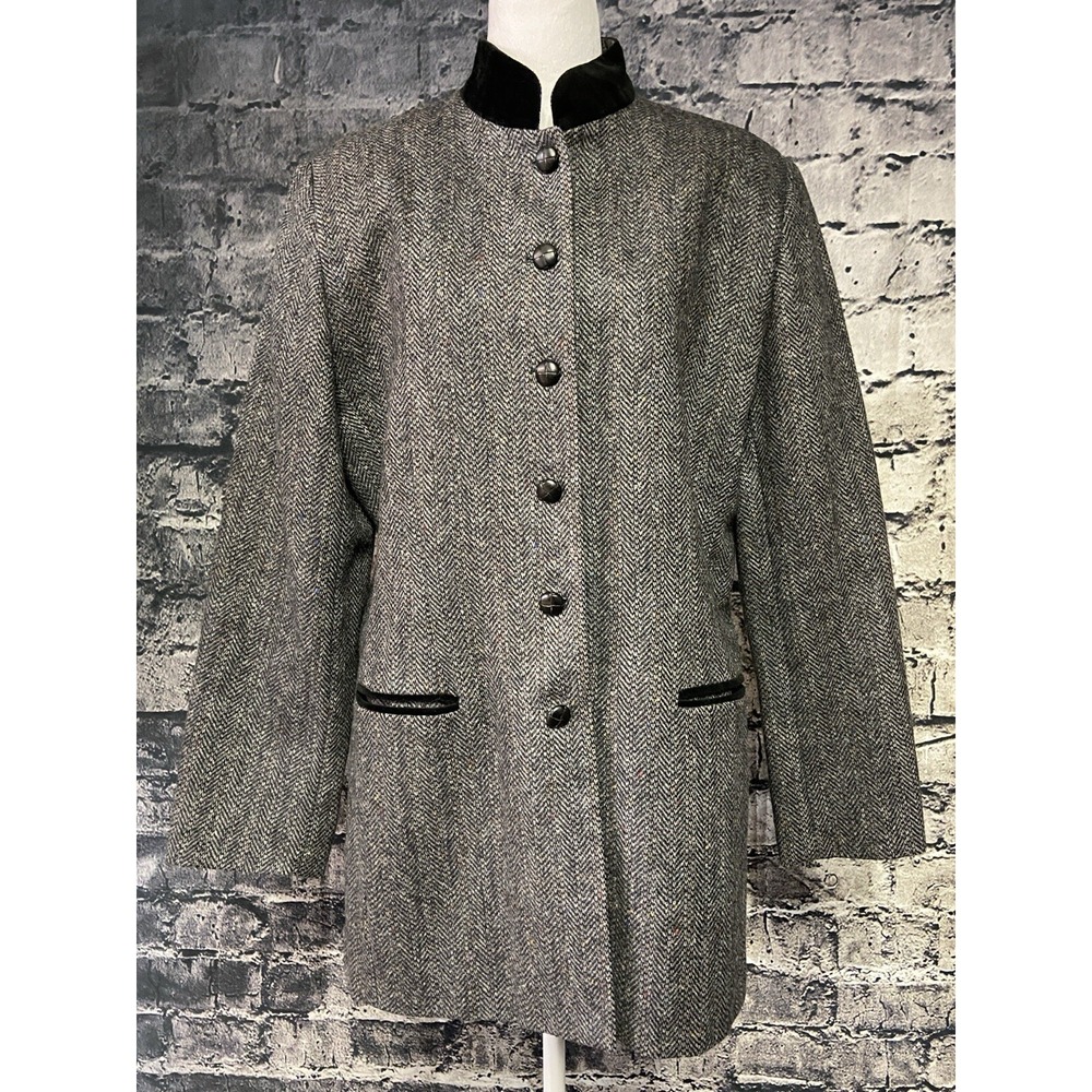 International Scene Womens Jacket  Medium Gray Wool Coat‎ Fully Lined